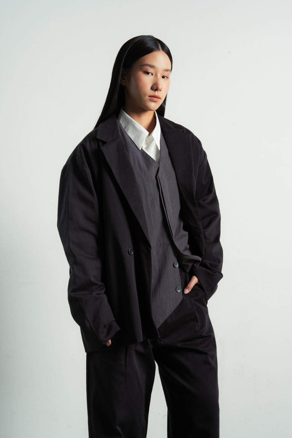 Tailored Jacket Vintage Finish Organic Cotton