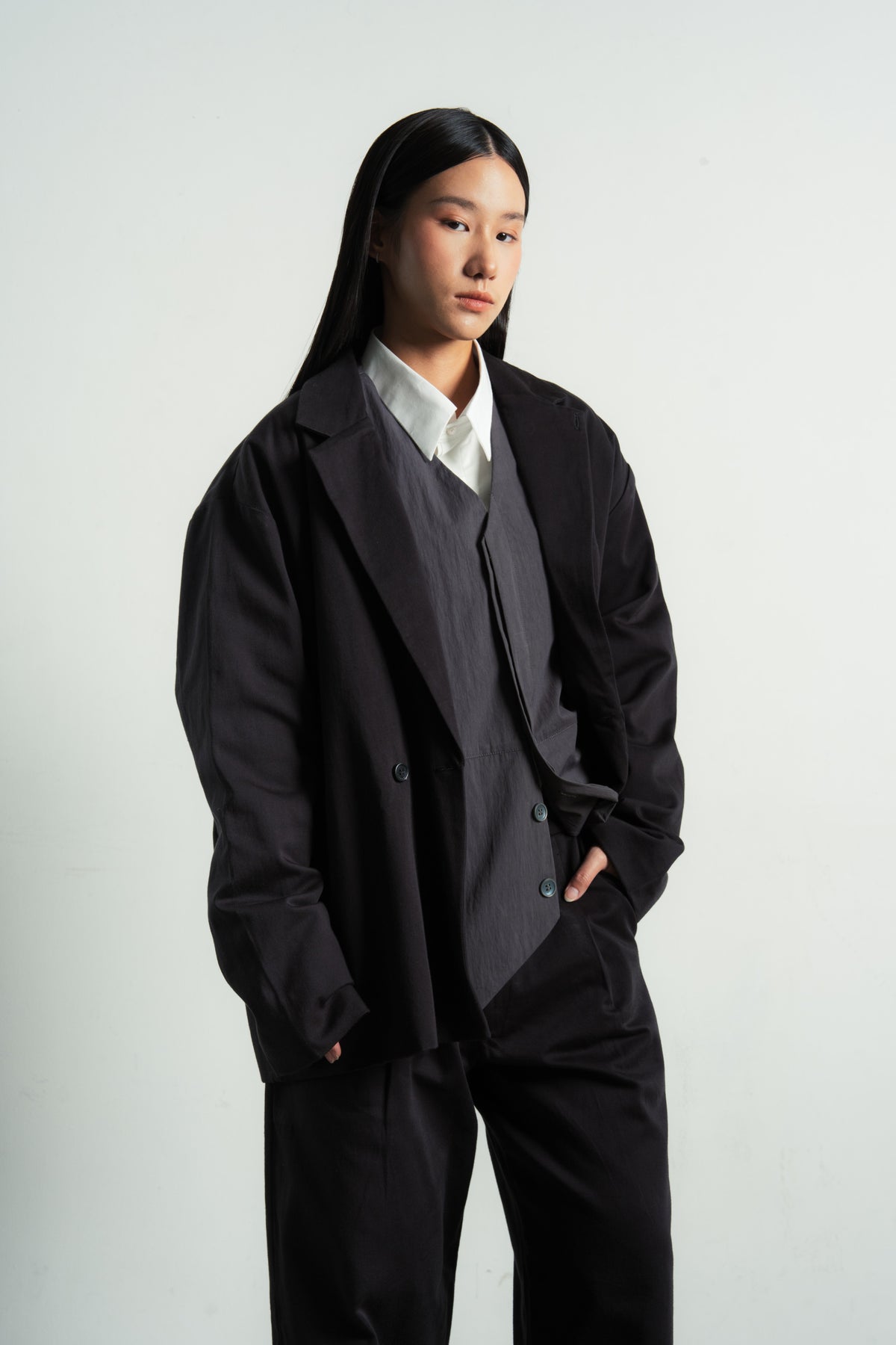 Tailored Jacket Vintage Finish Organic Cotton